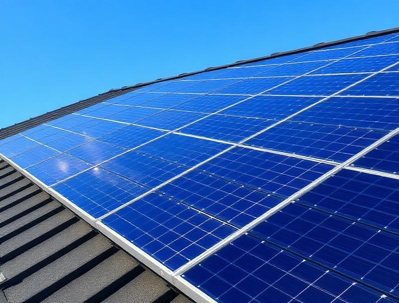 Solaranlage auf modernem Dach